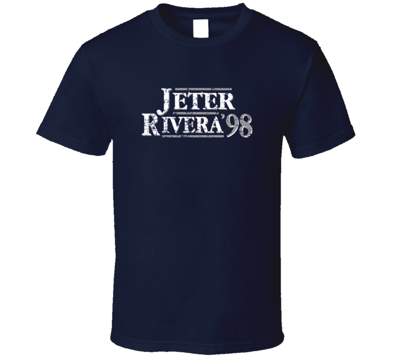 Jeter Rivera 1998 Campaign New York Baseball T Shirt
