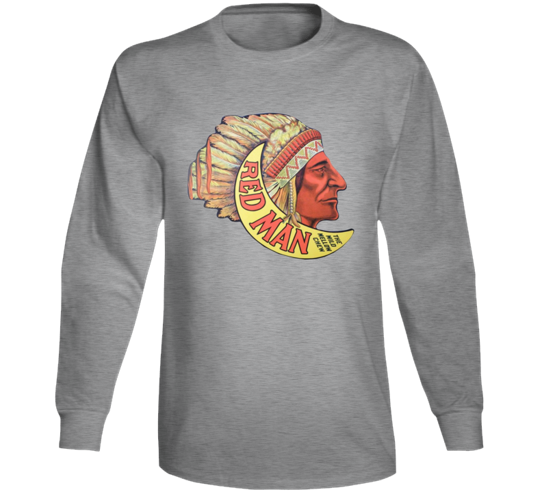 Red Man Chewing Tobacco Classic Vintage Retro Long Sleeve T Shirt