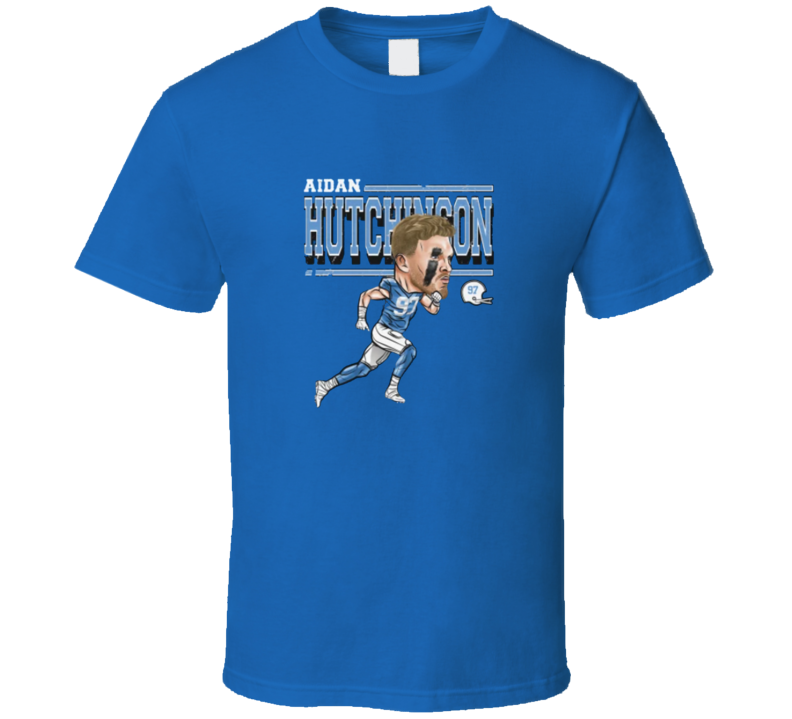 Aidan Hutchinson Detroit Caricature Football Fan T Shirt