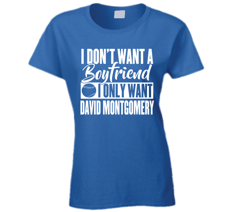 David Montgomery  Detroit Football Fan Ladies T Shirt