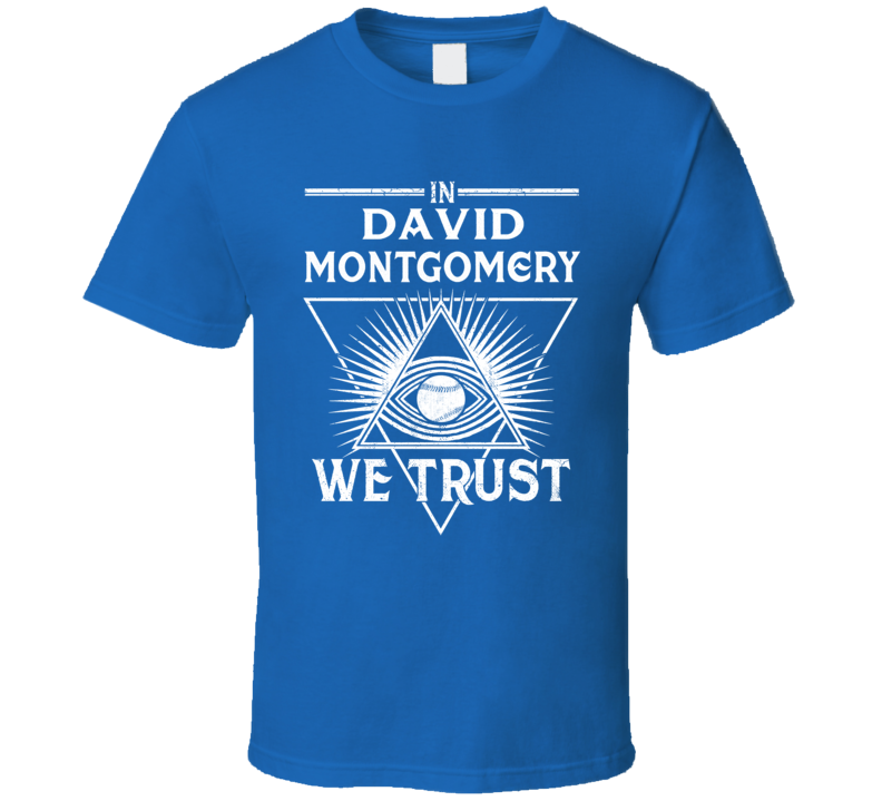 In David Montgomery We Trust Detroit Football Fan T Shirt