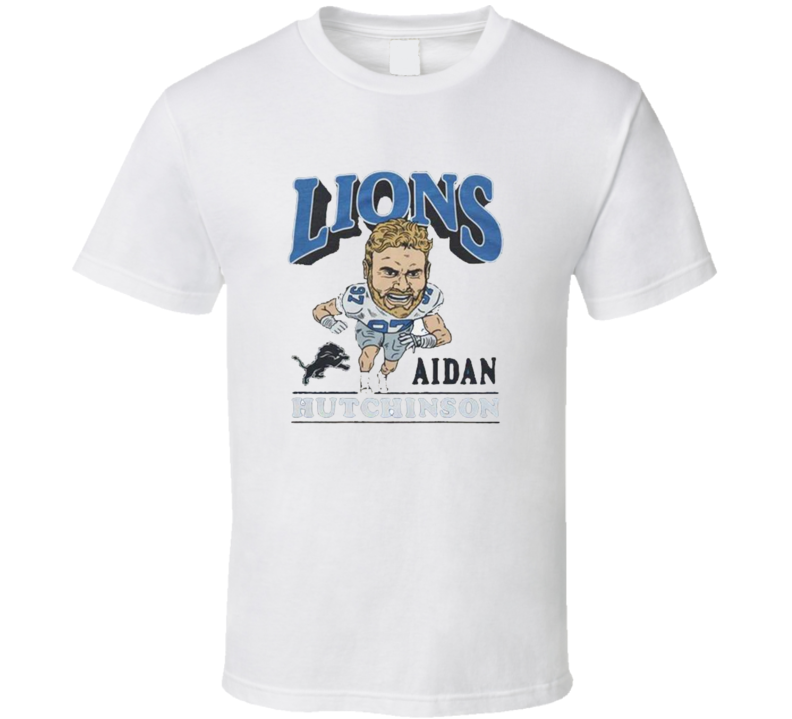 Aidan Hutchinson Caricature Detroit Football Fan T Shirt