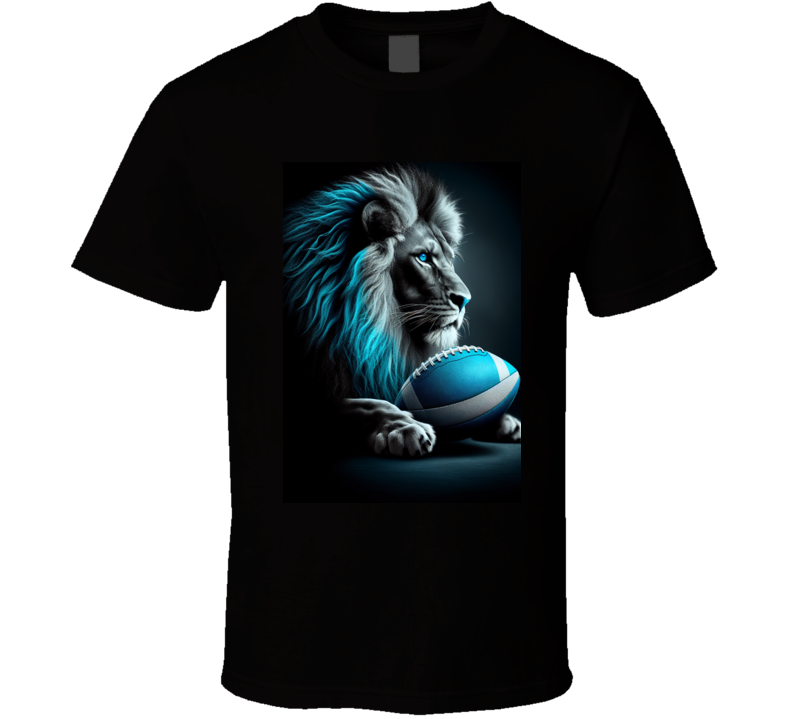 Blue And Silver Detroit Football Fan V2 T Shirt