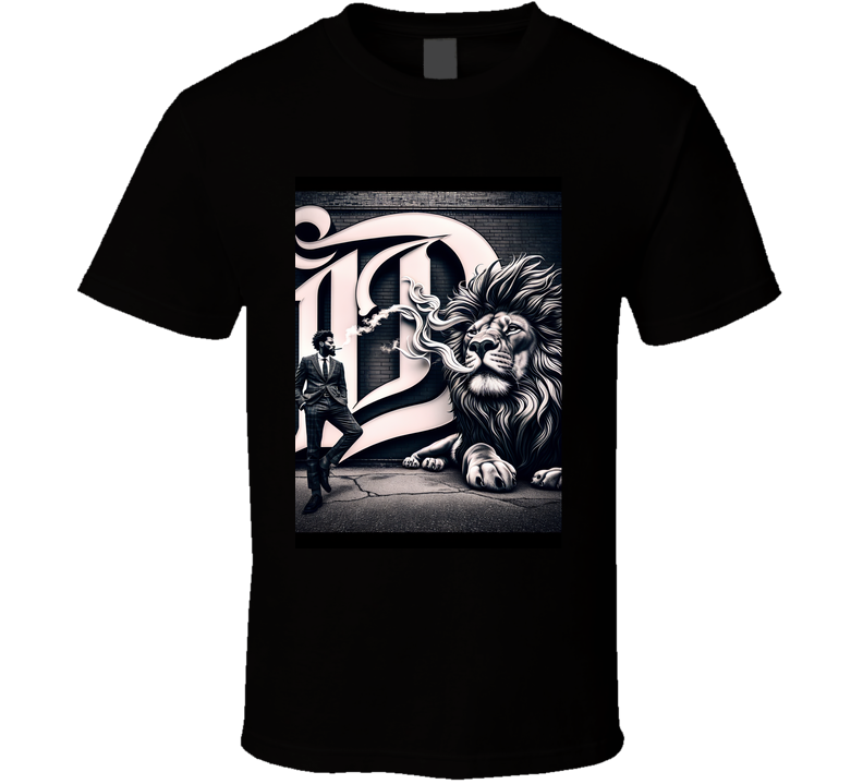 Detroit style D with lion T Shirt