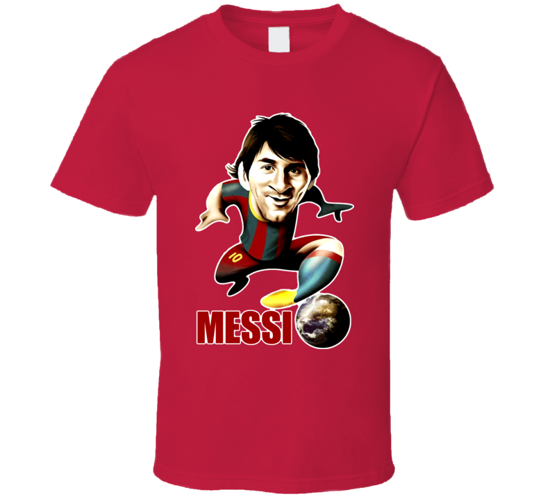 Lionel Messi Caricature Soccer T Shirt