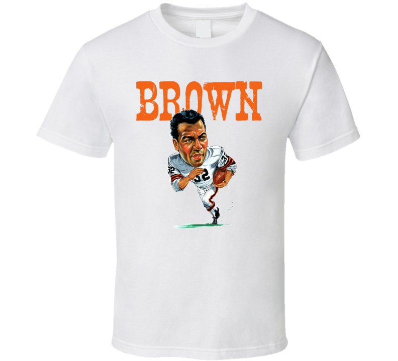 Jim Brown Caricature Cleveland Football T Shirt