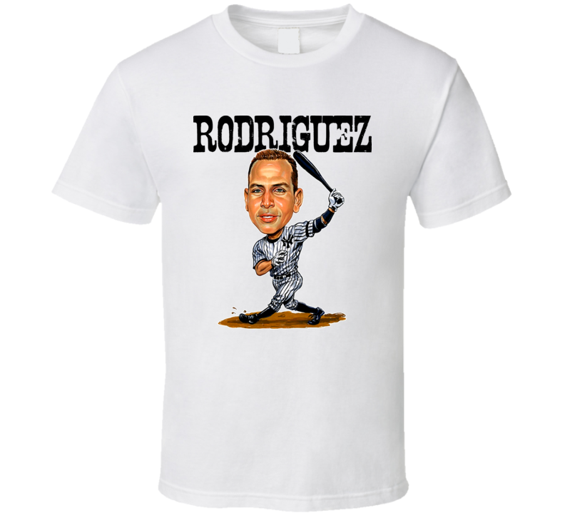 Alex Rodriguez Caricature New York Baseball T Shirt