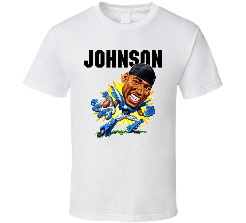 Calvin Johnson Megatron Detroit Football Caricature T Shirt