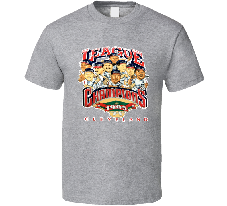 Cleveland Baseball 1995 League Champs Caricature T Shirt