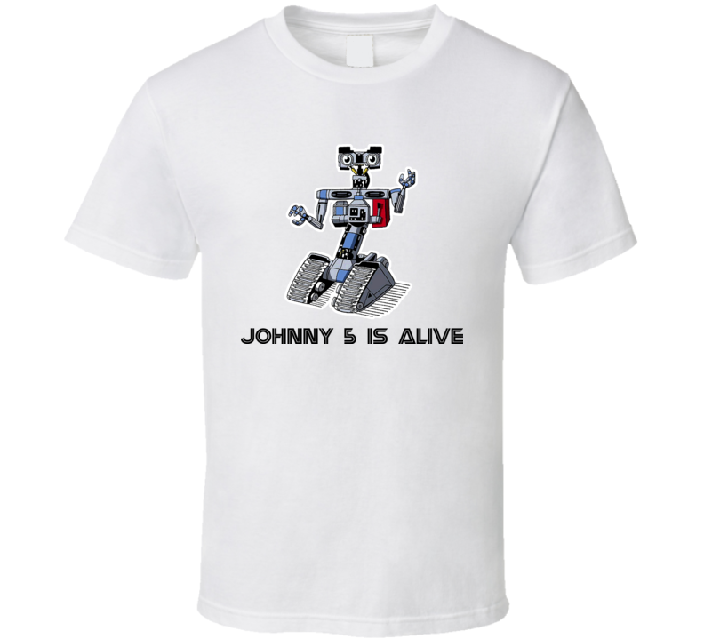 Short Circuit Johnny 5 Is Alive Robot Movie Retro T Shirt
