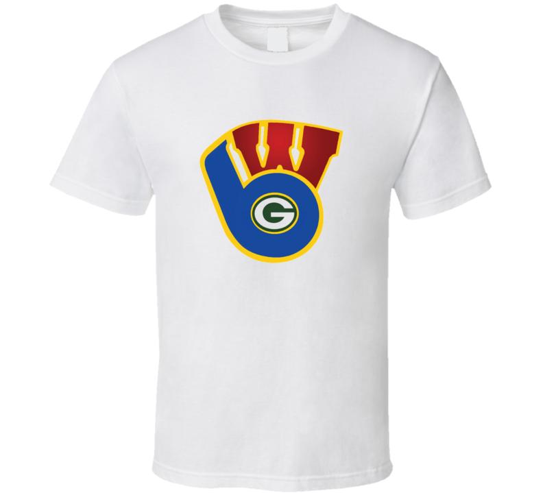 The Packers Brewers Badgers Wisconsin 3 in 1 Logo Sports T Shirt