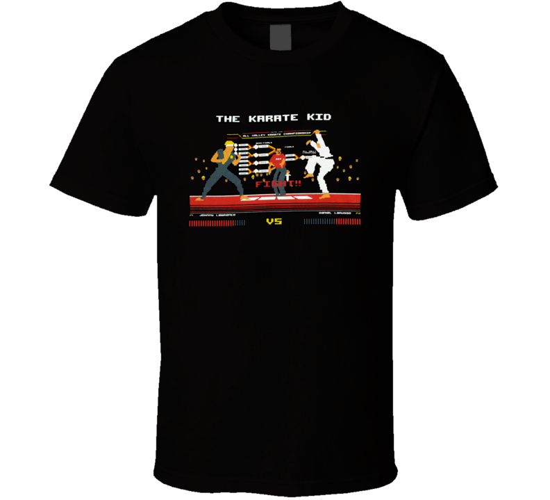 8 Bit Karate Kid Video Game Fighting Cool T Shirt