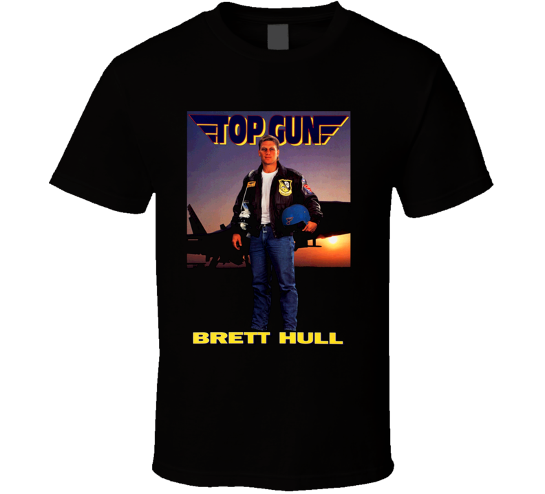 Brett Hull Top Gun St Louis Hockey Retro T Shirt