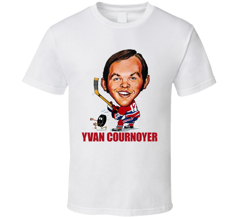 Yvan Cournoyer Montreal Hockey Cartoon Caricature T Shirt