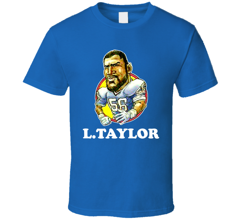 Lawrence Taylor New York Retro Vintage Football Cartoon T Shirt