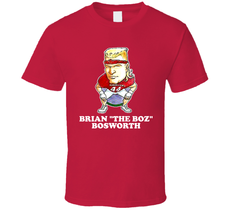 Brian Boz Bosworth Retro Oklahoma Football Caricature T Shirt