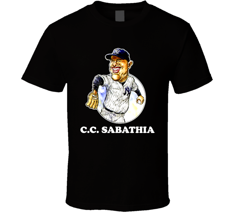 CC Sabathia New York Bronx Pitcher Baseball Caricature T Shirt