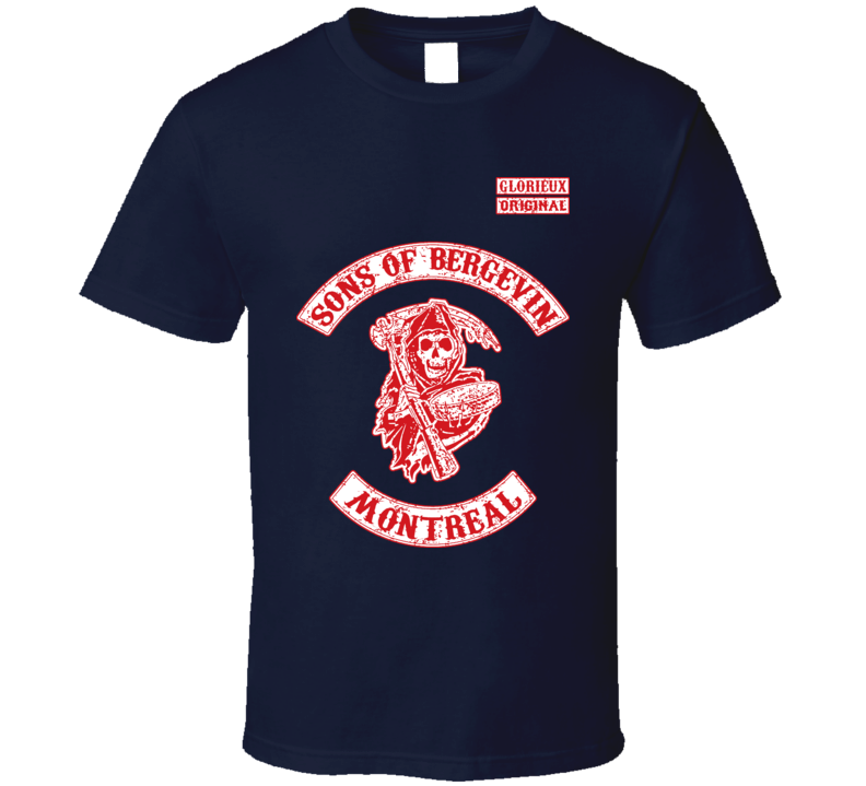 Sons Of Bergevin Montreal Marc Canadiens Reaper SOA Biker Hockey T Shirt