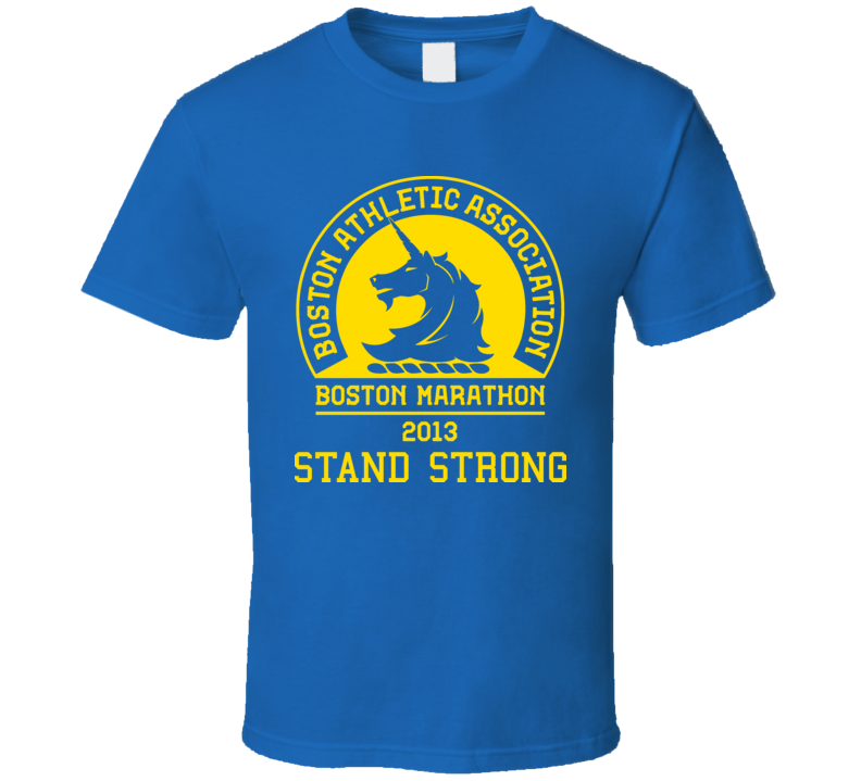Boston Stand Strong Marathon 2013 Blue Runners T Shirt
