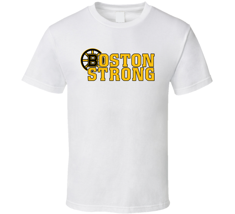 Boston Strong Hockey Marathon Salute White Playoff T Shirt
