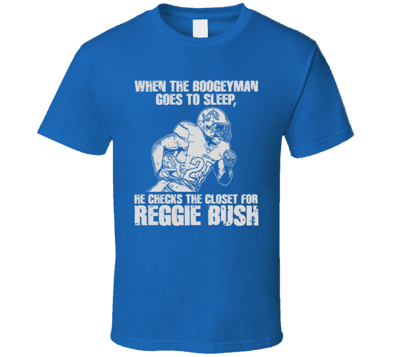 Reggie Bush Detroit City Football Lion Running Back Boogeyman T Shirt