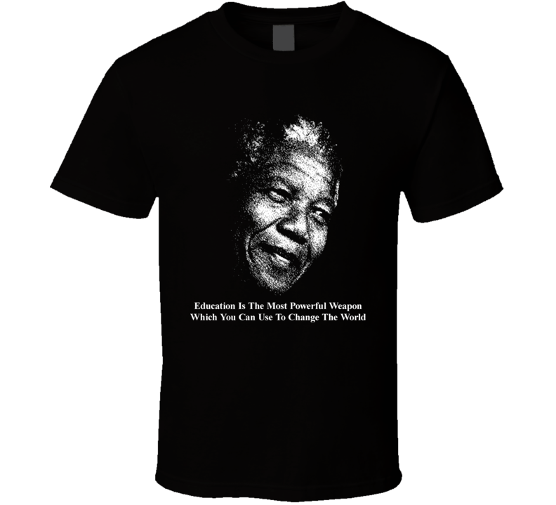 Nelson Mandela South Africa Humanitarian Quote Black Political T Shirt