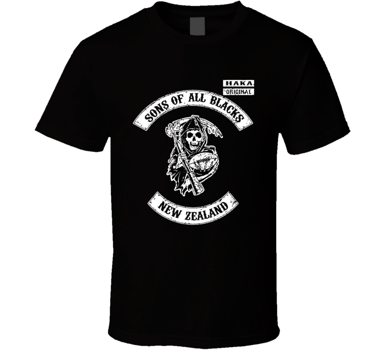 Sons Of New Zealand All Blacks Rugby Team World Supporter T Shirt