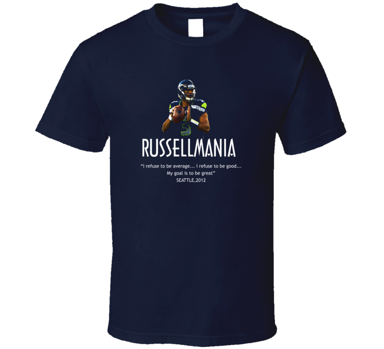 Russelmania Russel Wilson Seattle QB Football T Shirt