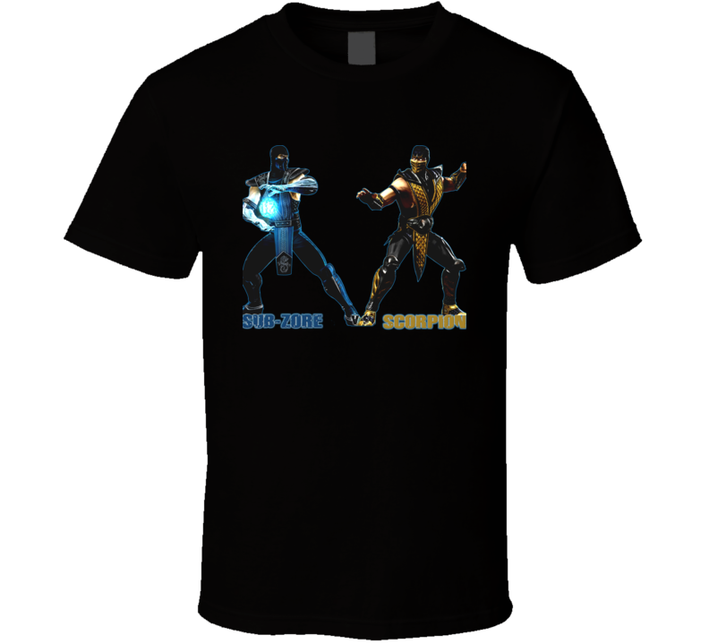 Sub Zero Vs Scorpion Mortal Kombat Video Game T Shirt