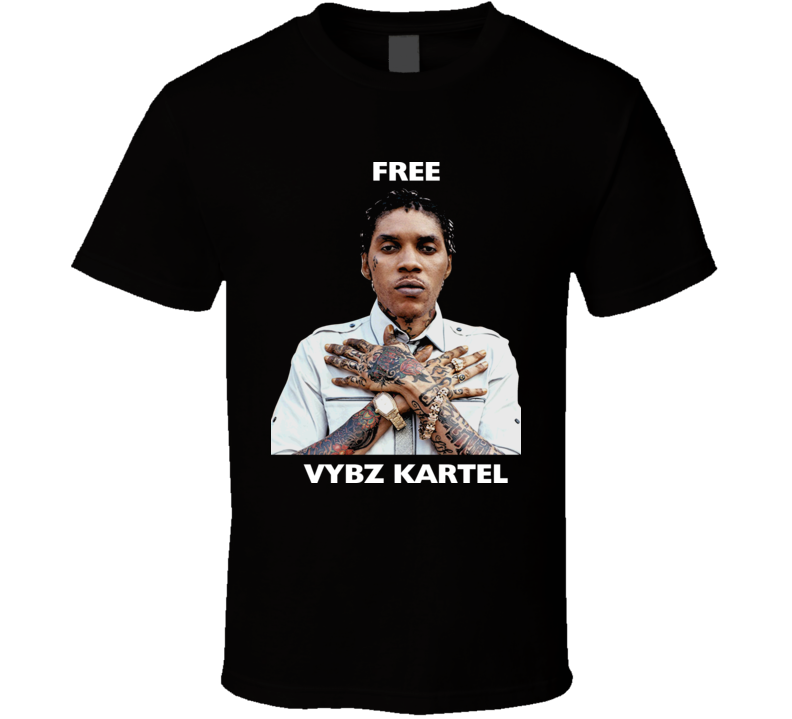 Free Vybz Kartel Gaza Rap Hip Hop Singer Jamaica Reggae T Shirt