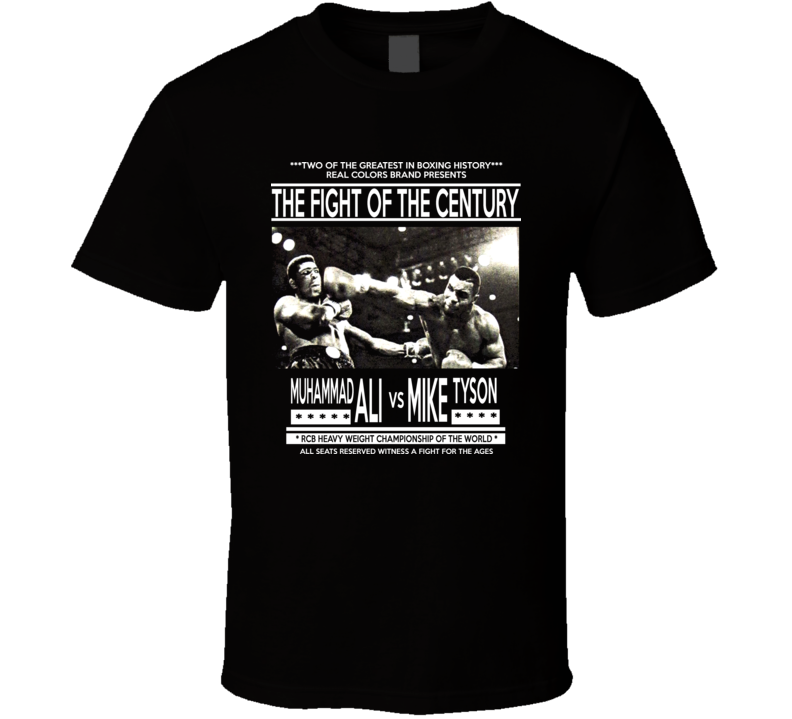 Muhammad Ali Mike Tyson Fight Of The Century Boxing Retro Vintage T Shirt
