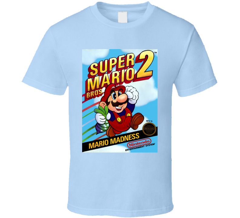 Super Mario Bros 2 Original Nintendo Retro Classic Video Game T Shirt