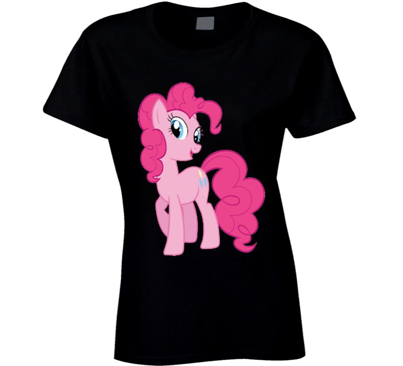 My Little Pony Pinkie Pie Black Ladies Womens T Shirt