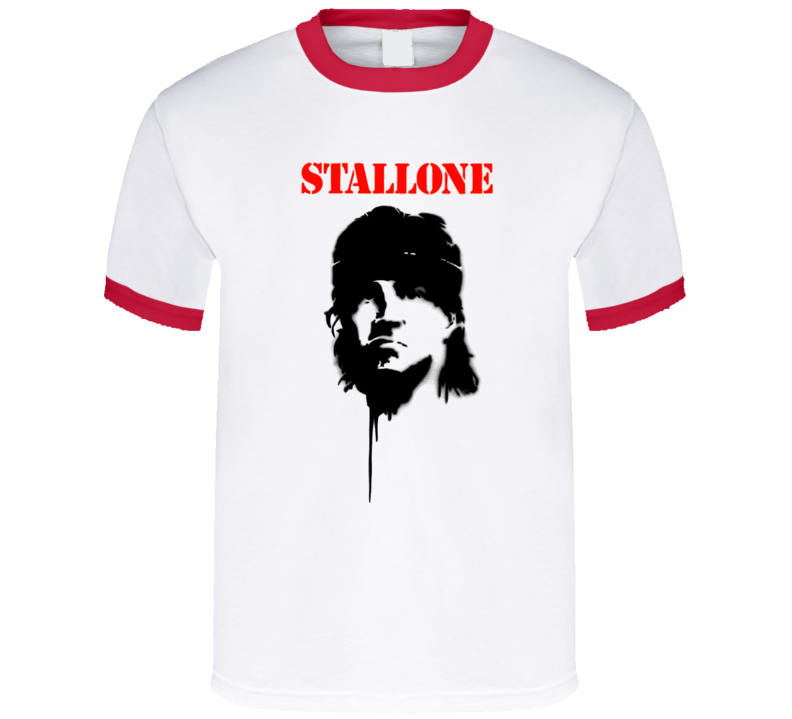 Rambo Stallone Face Portrait T Shirt
