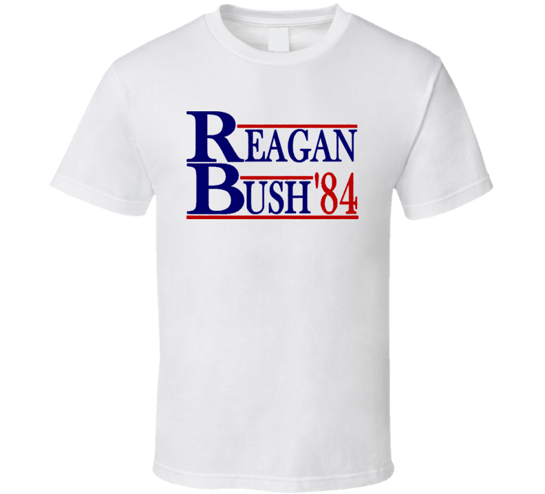 Reagan Bush 84 Campaign politics Republican T Shirt 