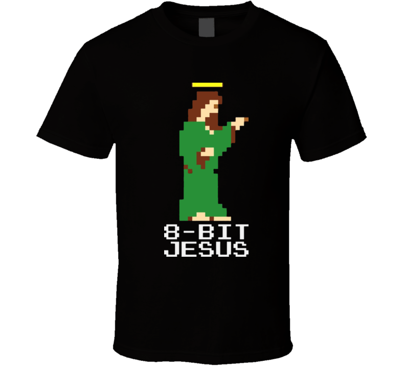 8 Bit Jesus Parody Retro Game T Shirt