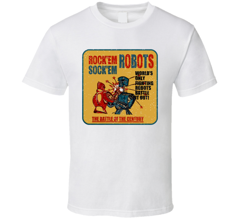 Rock Em Sock Em Robots Retro Game T Shirt