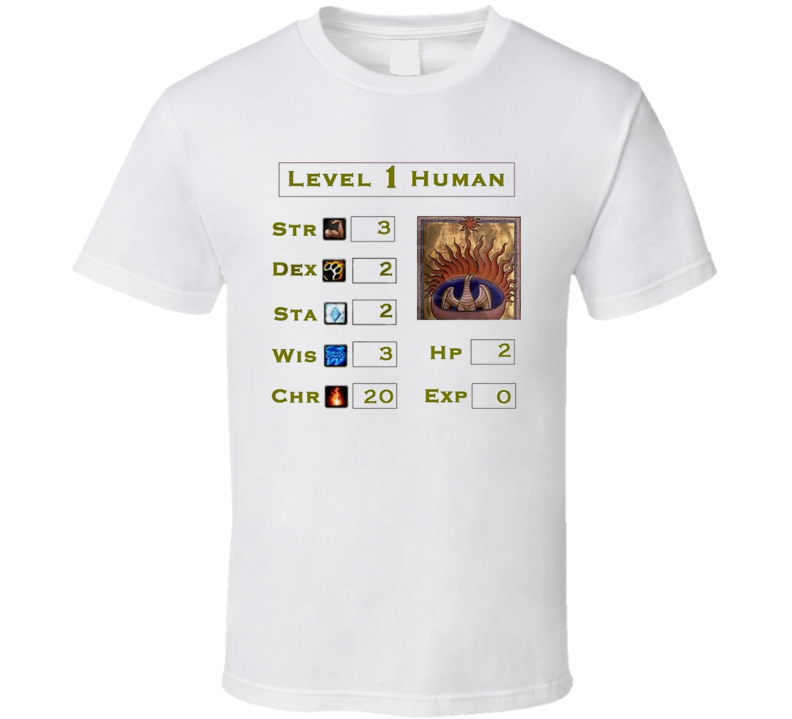Level 1 Human Role Playing T Shirt