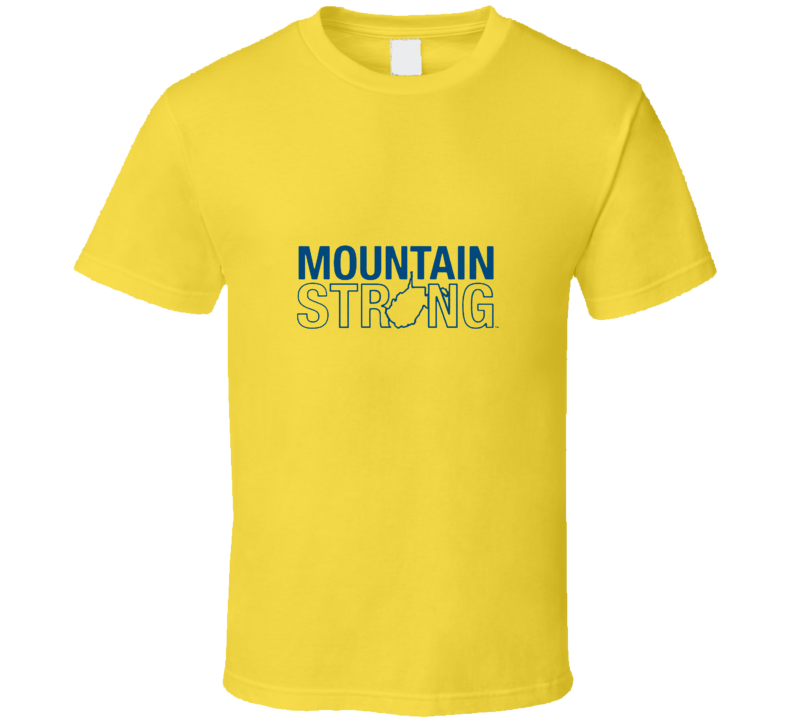 West Virgina WVU Mountain Strong  Flood Support Charity T Shirt