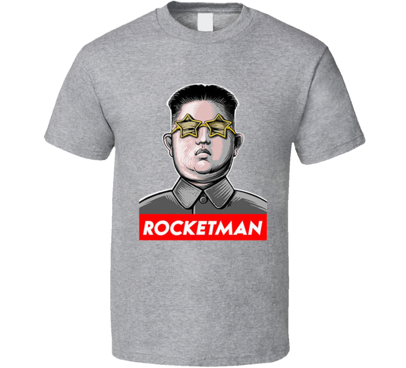 Kim Jong Un Rocket Man North Korea Donald trump funny republican political t shirt