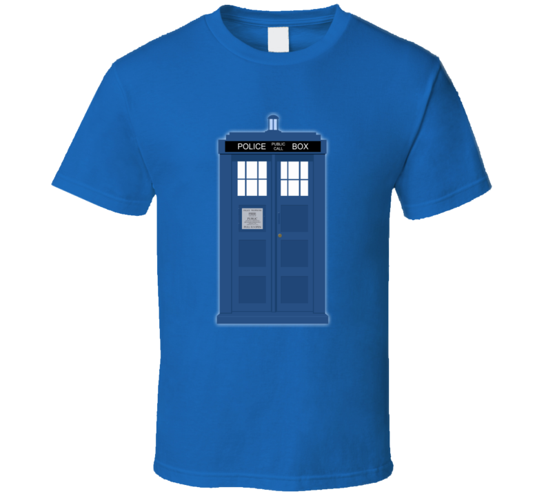 Police Box Dr Who Hooded  Dalek Tardis Bbc Doctor Blue T Shirt