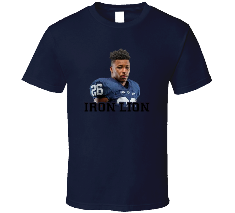 Saquon Barkley Iron Lion Penn State College Navy Football T Shirt