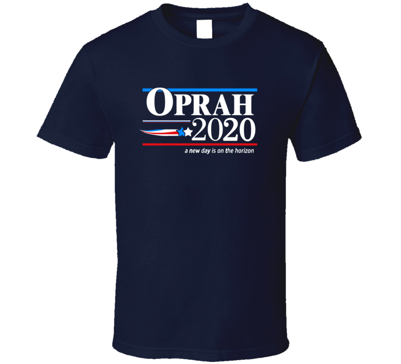 Oprah 2020 Presidential Political Navy T Shirt