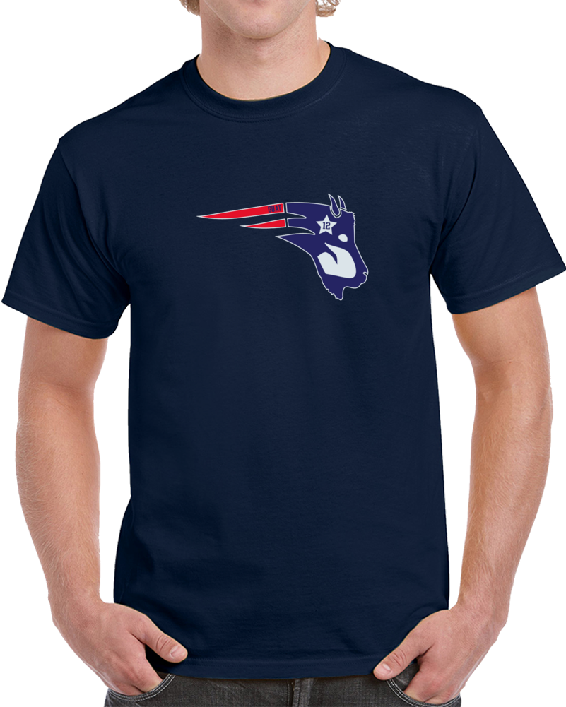 Tom Brady Goat New England Footbal Hybrid Logo T Shirt