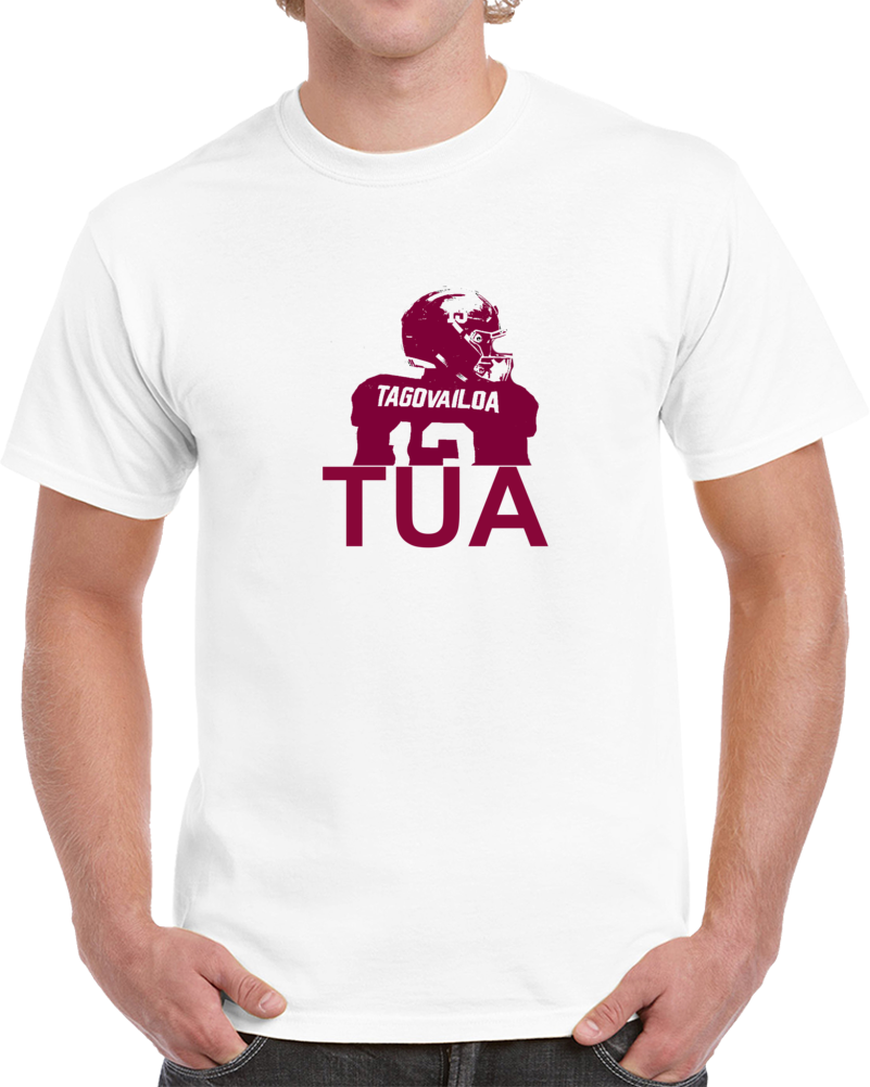 Tua Tagovailoa Alabama Qb Touchdown  Sihouette T Shirt