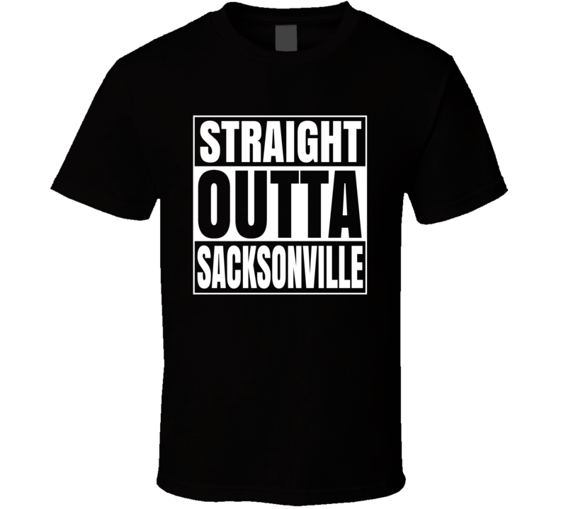 Straight Outta Sacksonvill Compton Style Nwa Football T Shirt