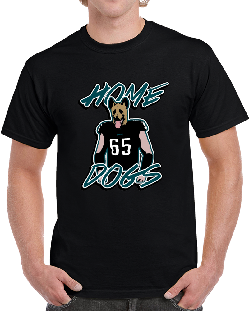Philadelphia Lane Johnson Home Doggs Black Football T Shirt