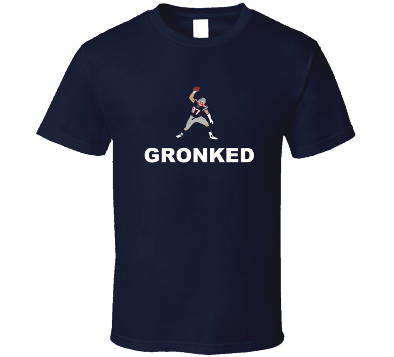 Gronkowski Gronke New England Small Silhouette Football T Shirt
