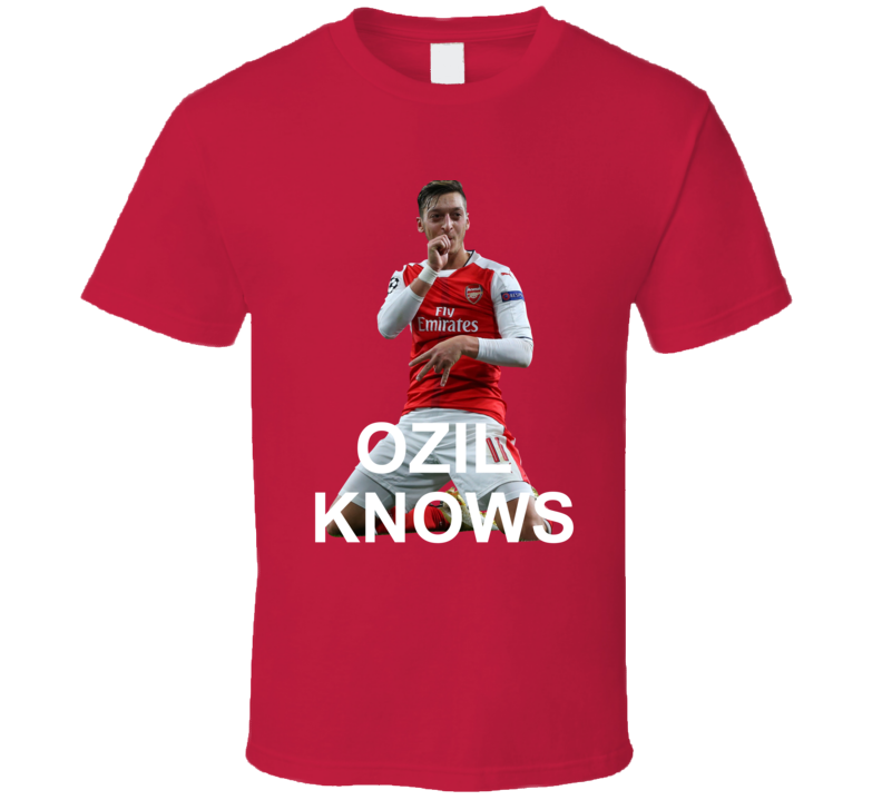 Mesut Ozil Knows London Football Turkish Soccer Red T Shirt