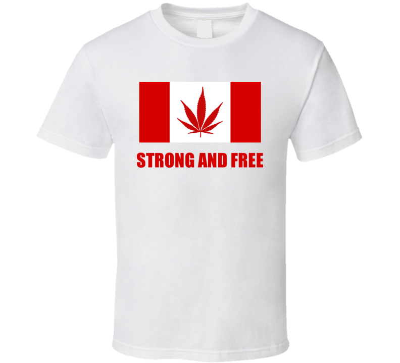 Canadian Marijuana Flag T Shirt